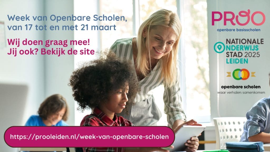 Week van Openbare Scholen; PROO zet deuren basisscholen open en lanceert podcast